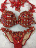 Custom Red Fox Themewear bikini  $849 with choker
