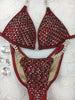Quick View Competition Bikinis Red/Black/Cranberry Bling Luxe Swarovski Crystals Molded cup