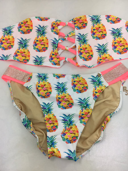 Custom 2:1 Crisscross Flip It Pool Party Bling Band Bikini/any swatch color) ***(SUIT SOLD PER PIECE OR SET, price varies)