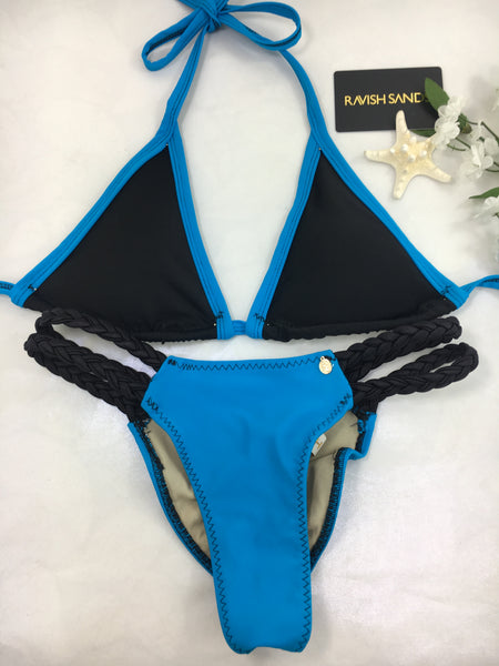 Custom Amber Bikini (double braid any color request)Trimmed Triangle top***(SUIT SOLD PER PIECE OR SET, price varies)