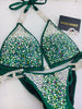 Custom Competition Bikinis Green Bubble Deluxe Diamond Princess 