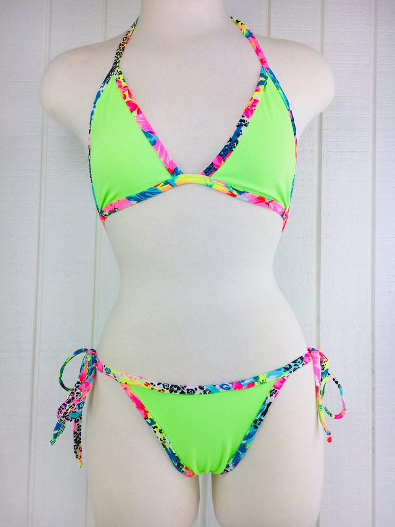 Custom Neon Green/Floral “Limited time $99.99” orig $139.99***(SUIT SOLD PER PIECE OR SET, price varies)