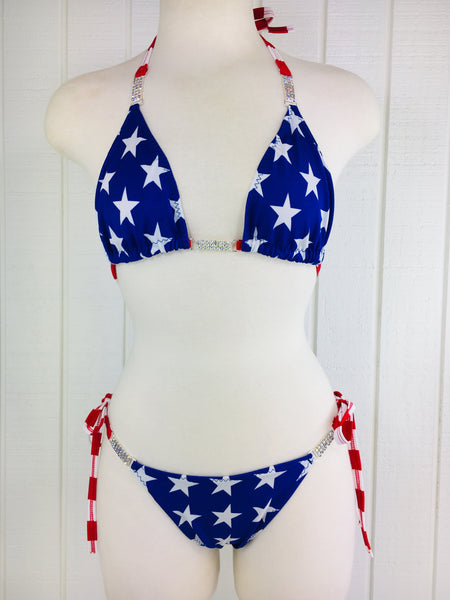 Custom Fourth of July/Flag tie string “(SUIT SOLD PER PIECE OR SET, price varies)