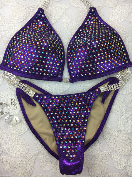 Quick View Competition Bikinis Lust Luxe W/Color & Clear/Clear AB crystals AND molded cup 