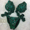 Custom Emerald Gem Themewear bikini $779 or bikini and wings $1300