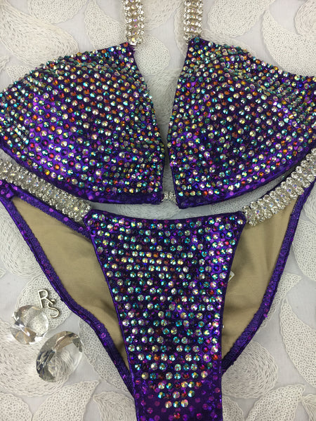 Quick View Competition Bikinis Purple Bling Luxe