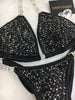 Custom Competition Bikinis Black Bling Luxe Swarovski