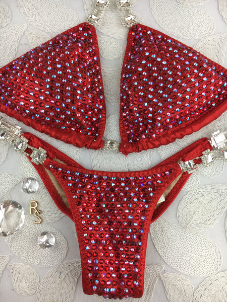Quick View Competition Bikinis Red Bling Luxe