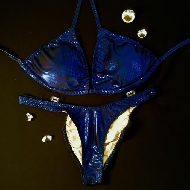 Royal Blue Black Dot ELF $135(Standard Front/Conservative Back C Cup)