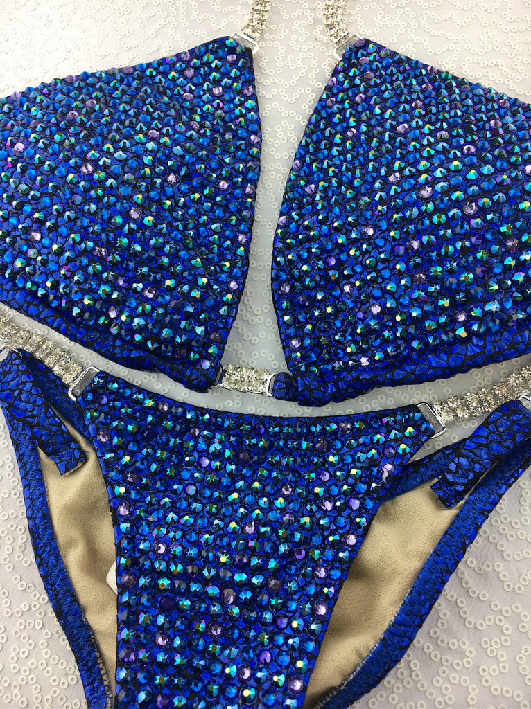 Quick View Competition Bikinis Rich Blue Bling Luxe