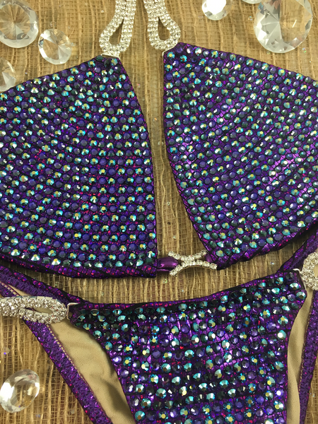 Quick View Competition Bikinis Purple Bling Luxe Swarovski Crystals