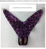 Custom Purple DELUXE Luxe W/Color crystals Competition Bikini and molded cup Included