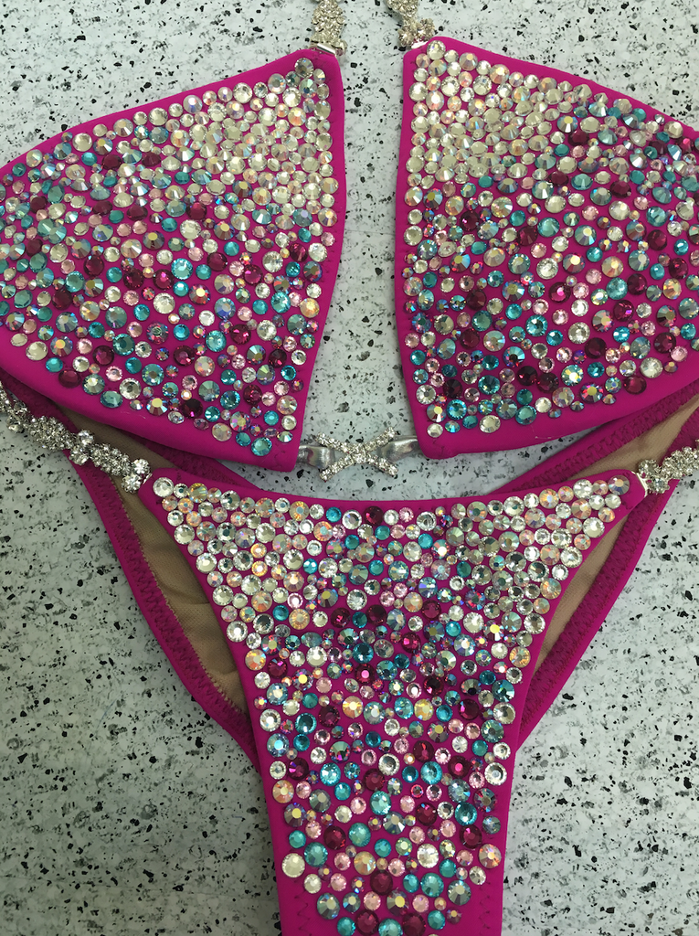 Quick View Competition Bikinis Pink/Blue Bubble Deluxe Diamond Princess 