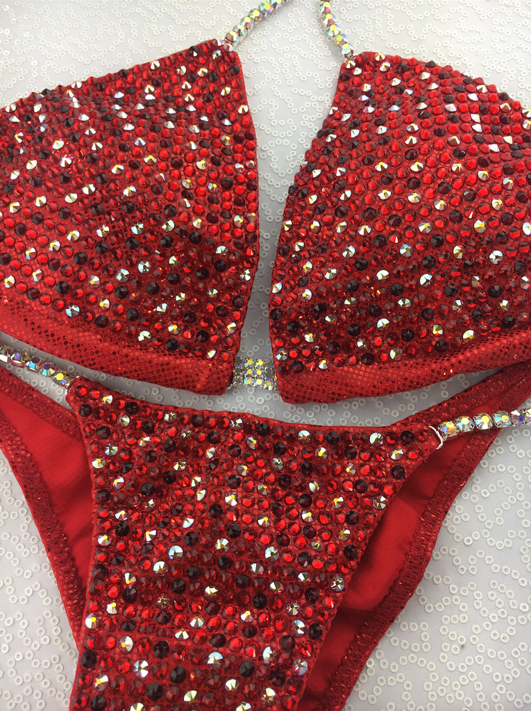 Quick View Competition Bikinis Red/Dark Red Bling Luxe