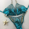 Quick View Competition Bikinis Teal Speckle Bubbles Diamond Princess Elite