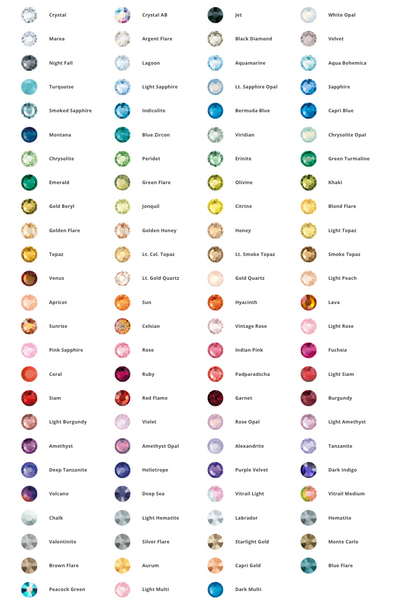 Special order crystals and (For informational use only)