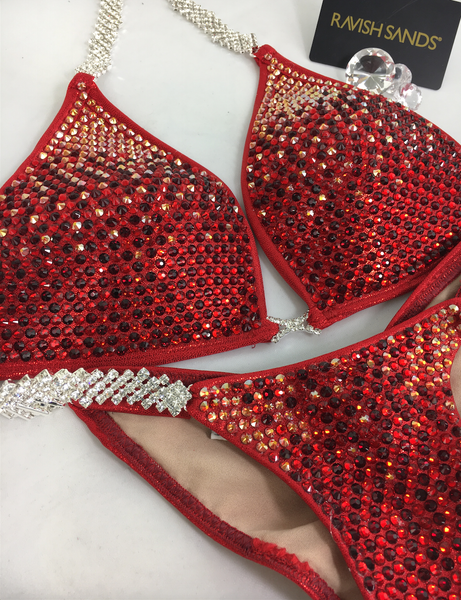 Custom Competition Bikinis Trickle Gradient Luxe Any fabric color and Your choice of our available connectors with Molded cup