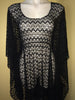 Quick ship black crochet lace butterfly Cover Up