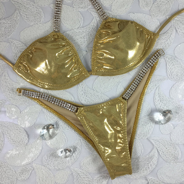 Gold Metallic(Connector # 27 Gold) A Cup Top/MIDCOVERAGE Cheeky