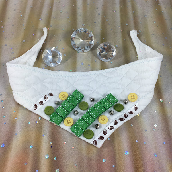 Ravish Scarf $16.99 (White/green football with bells)