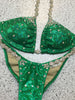 Rental #7 Green 1 Medium Standard Top/Brazilian Cheeky