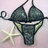 Quick Ship Celebrity Sequin Black & Silver Brazilian Cheeky CHOOSE FROM  #21/63/19/