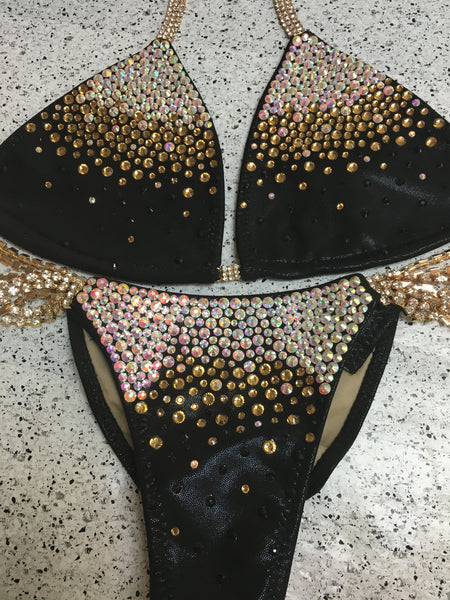 Quick View Competition Bikinis Black Gradient Bubbles Diamond Princess Elite