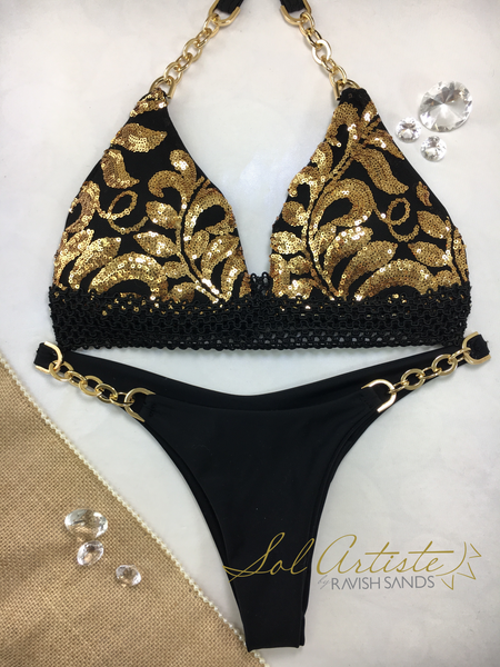Custom Sol Artiste Black/Gold Chain Goddess