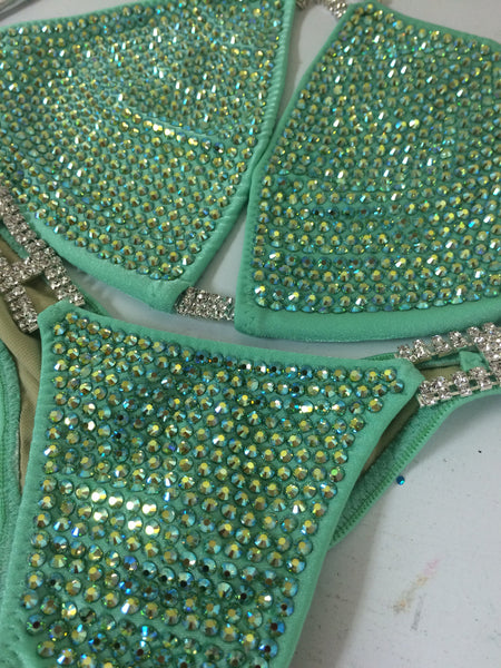 Quick View Competition Bikinis Mint Green Bling Luxe