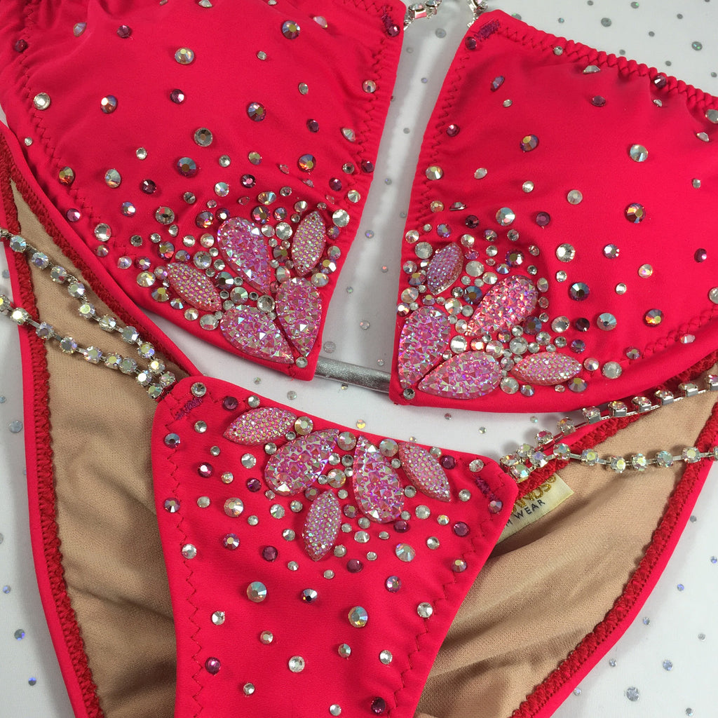 Quick View Competition Bikinis Coral Bedazzled Lilyburst