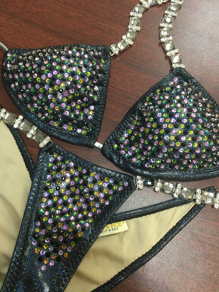 Quick View Competition Bikinis Black/Gunmetal Bling Luxe