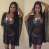 Quick ship black crochet lace butterfly Cover Up