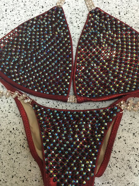 Quick View Competition Bikinis Red Bling Luxe