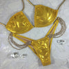 Sunflower Yellow Metallic/Gold String(4 tier dangle)MICRO Cheeky