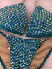 Quick View Competition Bikinis Teal Bling Luxe Swarovski Crystals