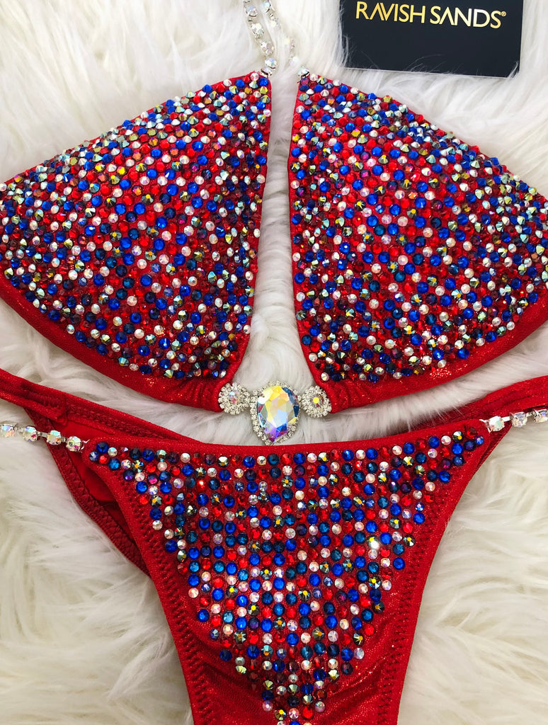 Custom Competition Bikinis Multitone (Red/Blue/Purple)