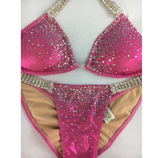 DEAL of the MONTH  Rose Pink Metallic Brazilian Cheeky Quick Ship