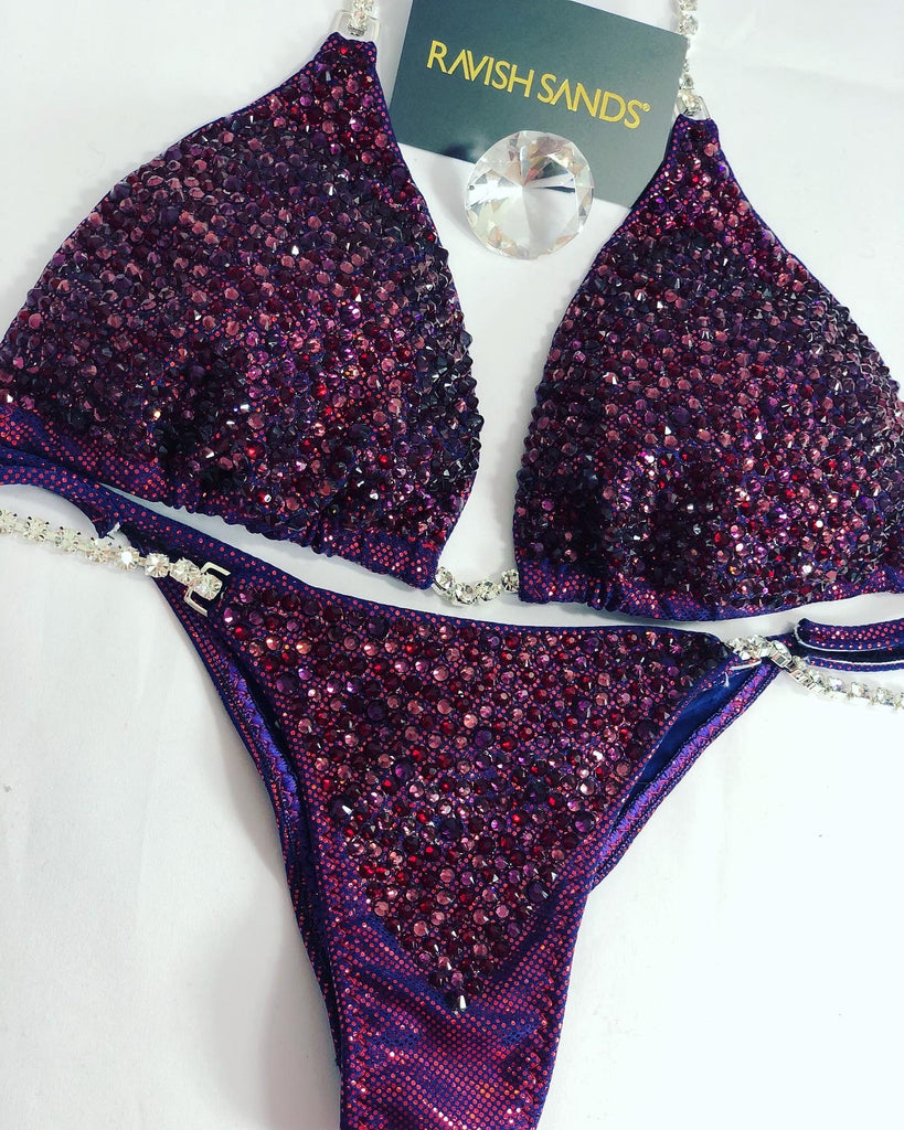 Custom Competition Bikinis Multitone red purple multio