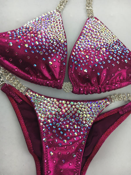 Custom Gradient Bubbles Diamond Princess Elite Competition Bikini