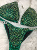 Custom Competition Bikinis lime emerald snake