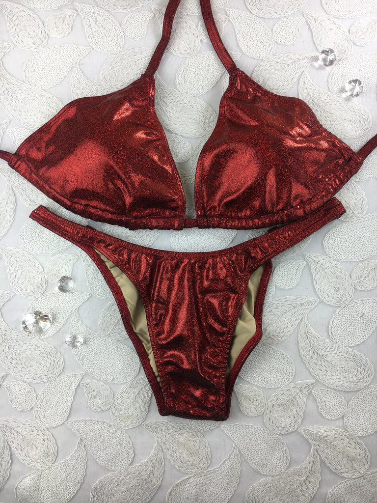 New Cranberry Sparkle ELF $135(Standard Front/Standard Back/A Cup Top)