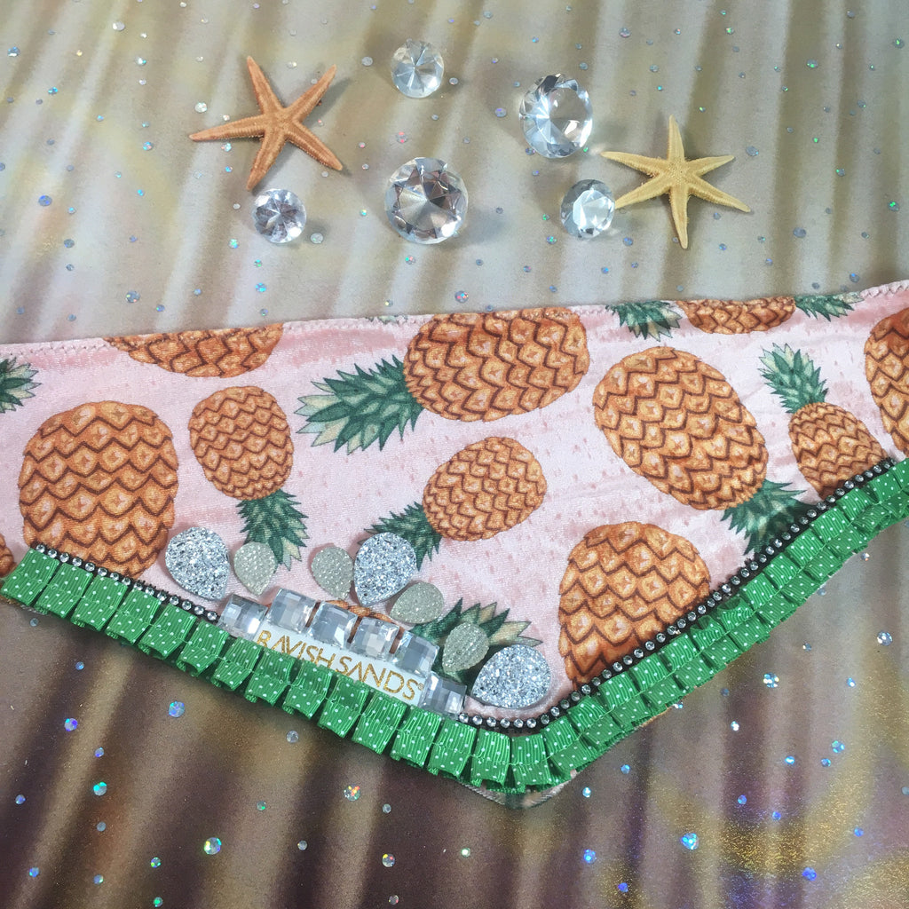 Ravish Pet Pineapple Scarf (peach/green) $28.99