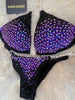 Custom Ombre Black purple Competition Bikini