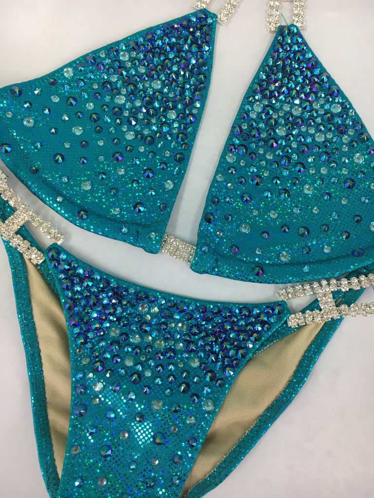 Custom Bubbles Diamond Princess Elite Color crystal Upgrade Competition Bikini
