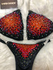 Custom Competition Bikinis “Allure” Black/red/orange