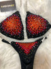 Custom Competition Bikinis “Allure” Black/red/orange