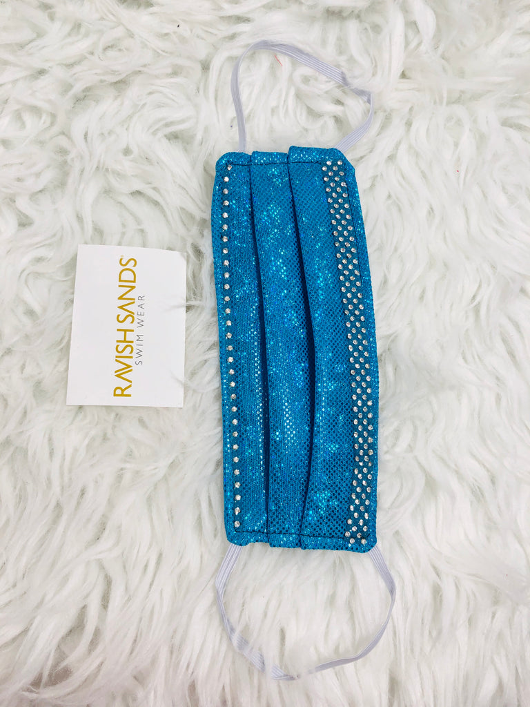 Rhinestone Washable Face mask (not hospital grade) * this can be done on any of our solids or prints** only exclusion is sequin