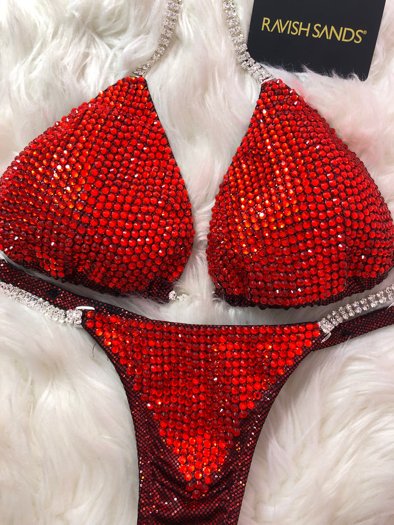 Custom Competition Bikinis Ravishing Ruby Red