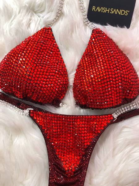 Custom Competition Bikinis Ravishing Ruby Red
