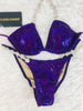 Purple Black Square Small Top/Midcoverage Cheeky Quick Ship